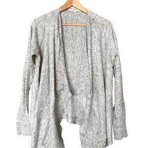 LOFT Light Gray Open Cardigan